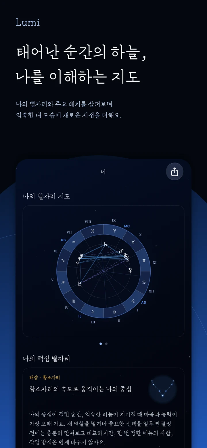나의 출생 차트 소개